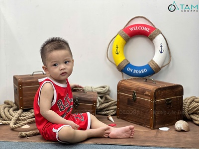Rương gỗ viền da đinh tán bo nắp [03 Size - Tặng ổ khóa] Cao 14 - 20cm RUONG-GO-05